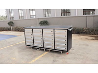 Rhino-cross-workbench - 7ft-20d-01c rvs - werkbank 20 lades - afbeelding 1 van  15