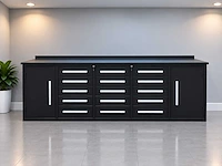 Rhino-cross-workbench 10ft-15d-2-01c zwart werkbank 15 lades 2 deuren - afbeelding 1 van  2