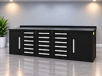 Rhino-cross-workbench 10ft-18d-2b-01c zwart werkbank 18 lades 2 deuren
