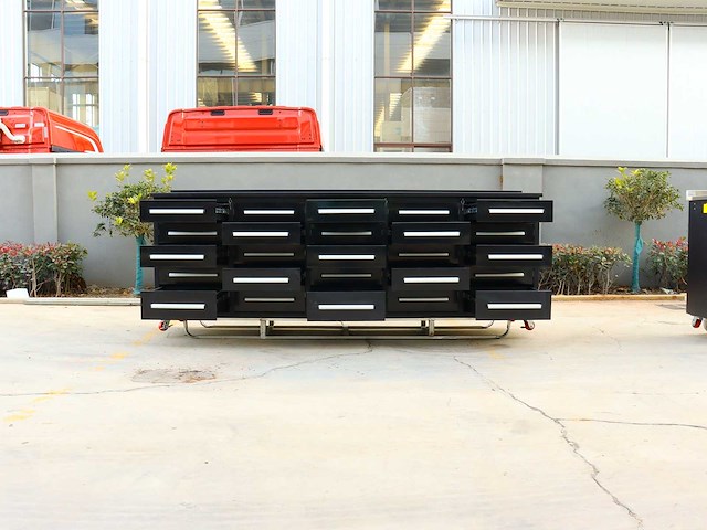 Rhino-cross-workbench 10ft-25d-01c zwart werkbank 25 lades - afbeelding 2 van  12