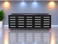 Rhino-cross-workbench 10ft-25d-01c zwart werkbank 25 lades