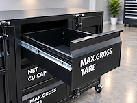 Rhino-cross-workbench 5ft-3d-2 zwart werkbank 3 lades 2 deuren - afbeelding 3 van  4