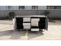 Rhino-cross-workbench 7ft-10d-2-01c rvs werkbank 10 lade 2 deuren - afbeelding 2 van  6