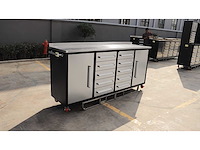 Rhino-cross-workbench 7ft-10d-2-01c rvs werkbank 10 lade 2 deuren - afbeelding 2 van  12