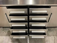 Rhino-cross-workbench 7ft-10d-2-01c rvs werkbank 10 lade 2 deuren - afbeelding 4 van  13