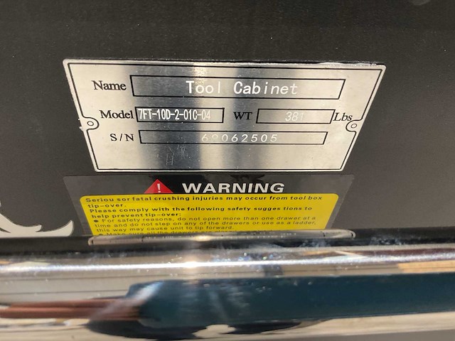 Rhino-cross-workbench 7ft-10d-2-01c zwart werkbank 10 lades 2 deuren - afbeelding 5 van  13