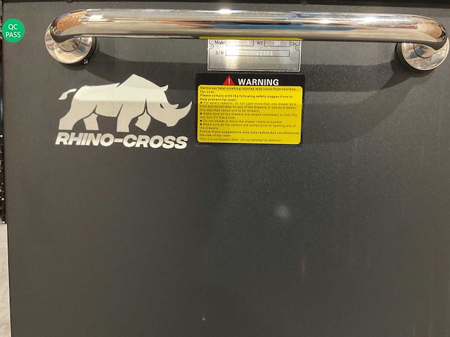 Rhino-cross-workbench 7ft-10d-2-01c zwart werkbank 10 lades 2 deuren - afbeelding 4 van  8