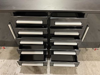 Rhino-cross-workbench 7ft-10d-2-01c zwart werkbank 10 lades 2 deuren - afbeelding 12 van  17