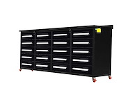 Rhino-cross-workbench 7ft-20d-01c zwart gereedschapskast 20 lades