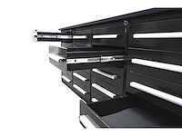 Rhino-cross-workbench 7ft-20d-01c zwart gereedschapskast 20 lades - afbeelding 1 van  2