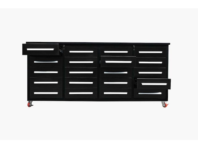 Rhino-cross-workbench 7ft-20d-01c zwart gereedschapskast 20 lades - afbeelding 2 van  2