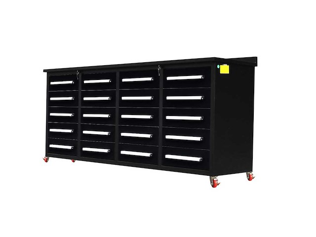 Rhino-cross-workbench 7ft-20d-01c zwart gereedschapskast 20 lades - afbeelding 1 van  3
