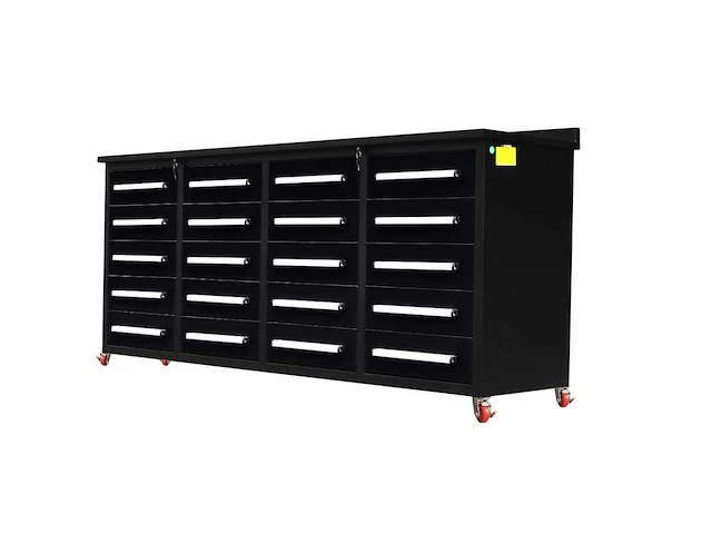 Rhino-cross-workbench 7ft-20d-01c zwart gereedschapskast 20 lades - afbeelding 1 van  3