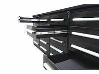 Rhino-cross-workbench 7ft-20d-01c zwart gereedschapskast 20 lades - afbeelding 2 van  3