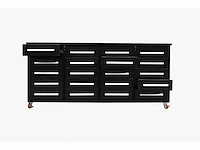 Rhino-cross-workbench 7ft-20d-01c zwart gereedschapskast 20 lades - afbeelding 3 van  3