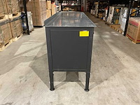 Rhino-cross-workbench 7ft zwart met stalen blad lastafel 4 lades 4 deuren - afbeelding 5 van  11