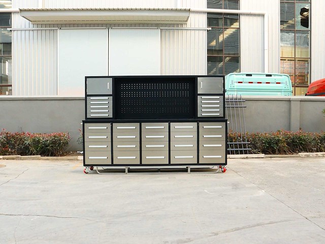 Rhino-cross-workbench h10ft-30d-01c rvs werkbank 30 lades 2 deuren - afbeelding 1 van  19