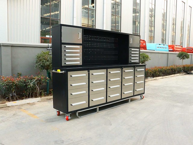 Rhino-cross-workbench h10ft-30d-01c rvs werkbank 30 lades 2 deuren - afbeelding 6 van  18