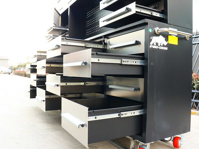 Rhino-cross-workbench h10ft-30d-01c rvs werkbank 30 lades 2 deuren - afbeelding 9 van  18