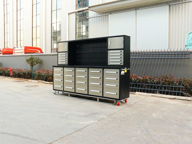 Rhino-cross-workbench h10ft-30d-01c rvs werkbank 30 lades 2 deuren - afbeelding 13 van  18