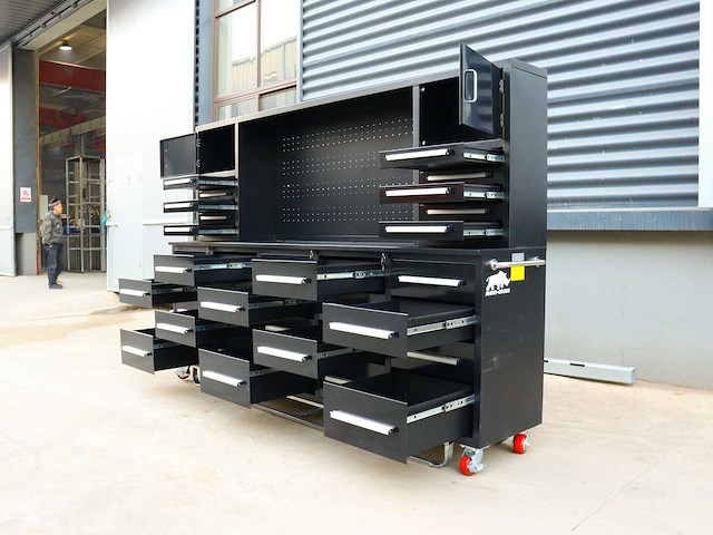 Rhino-cross-workbench h10ft-30d-01c zwart werkbank 30 lades 2 deuren - afbeelding 10 van  21