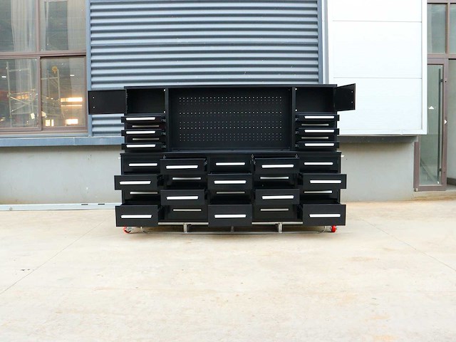 Rhino-cross-workbench h10ft-30d-01c zwart werkbank 30 lades 2 deuren - afbeelding 6 van  12