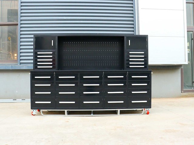 Rhino-cross-workbench h10ft-30d-01c zwart werkbank 30 lades 2 deuren - afbeelding 12 van  22