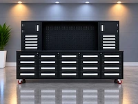 Rhino-cross-workbench h10ft-30d-01c zwart werkbank 30 lades 2 deuren