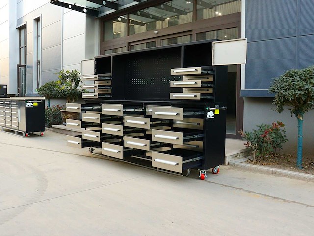 Rhino-cross-workbench h10ft-35d-01c rvs werkbank 35 lades 2 deuren - afbeelding 12 van  13