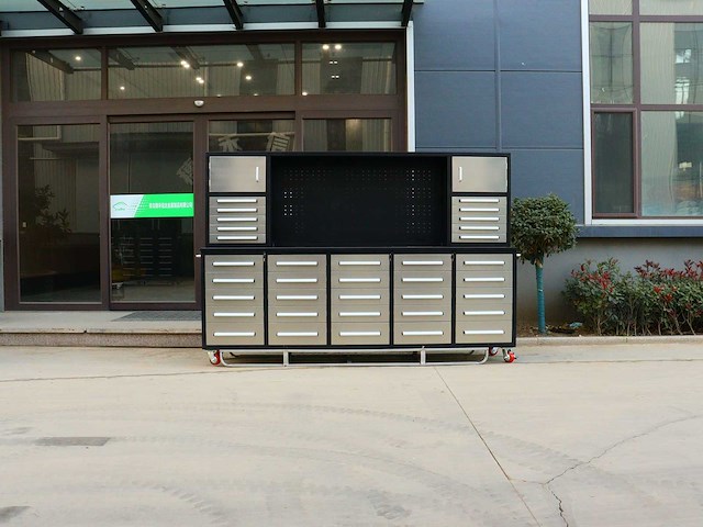 Rhino-cross-workbench h10ft-35d-01c rvs werkbank 35 lades 2 deuren - afbeelding 1 van  8