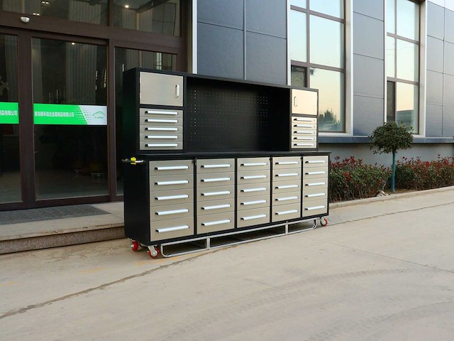 Rhino-cross-workbench h10ft-35d-01c rvs werkbank 35 lades 2 deuren - afbeelding 5 van  11