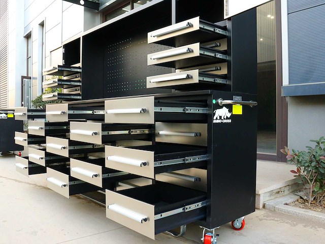 Rhino-cross-workbench h10ft-35d-01c rvs werkbank 35 lades 2 deuren - afbeelding 6 van  13