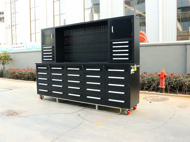 Rhino-cross-workbench h10ft-35d-01c zwart werkbank 35 lades 2 deuren - afbeelding 4 van  6