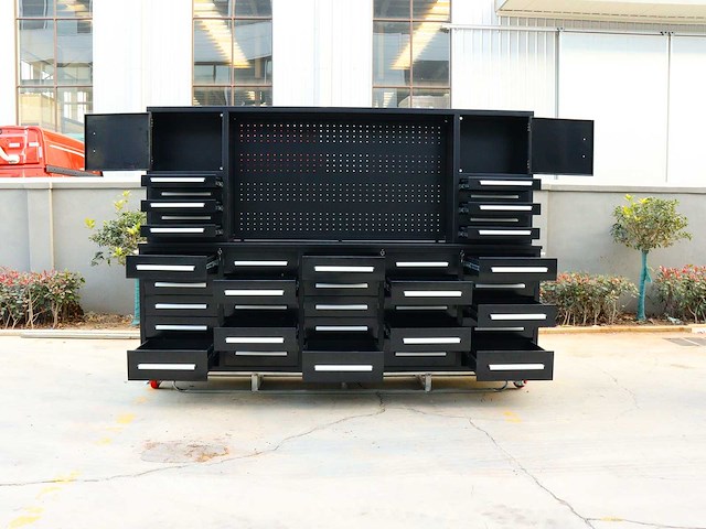 Rhino-cross-workbench h10ft-35d-01c zwart werkbank 35 lades 2 deuren - afbeelding 5 van  7