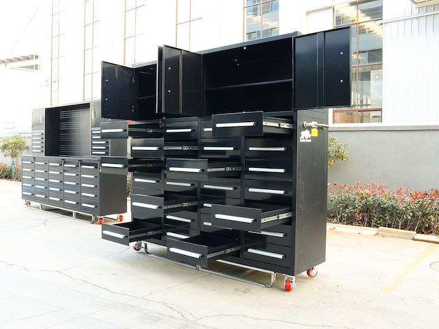 Rhino-cross-workbench h7ft-28d-4-01c zwart werkbank 28 lades 4 deuren - afbeelding 8 van  16