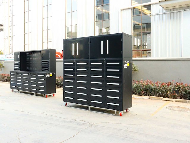 Rhino-cross-workbench h7ft-28d-4-01c zwart werkbank 28 lades 4 deuren - afbeelding 10 van  17