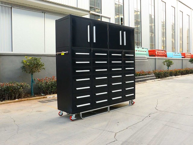 Rhino-cross-workbench h7ft-28d-4-01c zwart werkbank 28 lades 4 deuren - afbeelding 14 van  17