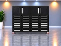 Rhino-cross-workbench h7ft-28d-4-01c zwart werkbank 28 lades 4 deuren