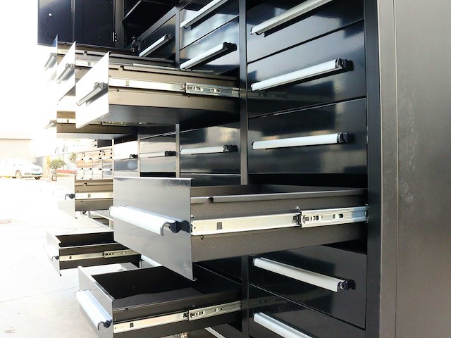 Rhino-cross-workbench h7ft-28d-4-01c zwart werkbank 28 lades 4 deuren - afbeelding 4 van  8