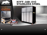 Rhino-cross-workbench h7ft-32d-01c rvs werkbank 32 lades 4 deuren - afbeelding 1 van  1