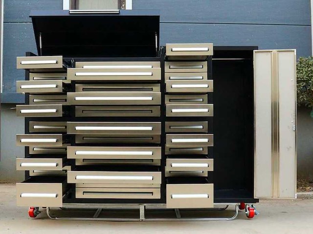 Rhino-cross-workbench h7ft-35d-1-l-01c rvs werkbank 35 lades 1 deur - afbeelding 1 van  13