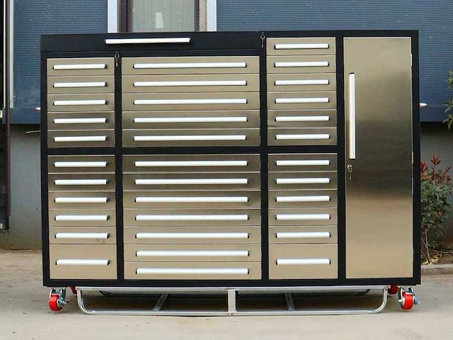 Rhino-cross-workbench h7ft-35d-1-l-01c rvs werkbank 35 lades 1 deur - afbeelding 6 van  13