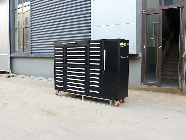 Rhino-cross-workbench h7ft-35d-1-l-01c zwart werkbank 35 lades 1 deur - afbeelding 4 van  10