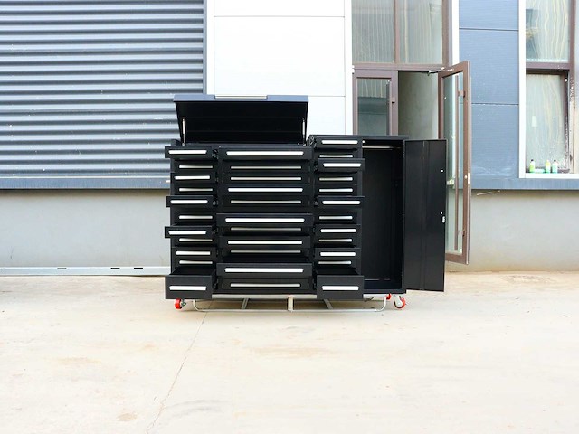 Rhino-cross-workbench h7ft-35d-1-l-01c zwart werkbank 35 lades 1 deur - afbeelding 9 van  10