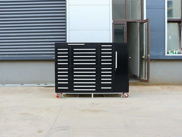 Rhino-cross-workbench h7ft-35d-1-l-01c zwart werkbank 35 lades 1 deur - afbeelding 1 van  11