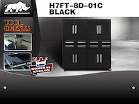 Rhino-cross-workbench h7ft-8d-01c zwart werkbank 8 lades 8 deuren - afbeelding 2 van  2
