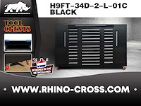 Rhino-cross-workbench h9ft-34d-2-l-01c zwart werkbank 34 lades 2 deuren - afbeelding 1 van  1