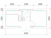 Rhino houses 18 m2 slaapkamer, badkamer en keuken tiny house - afbeelding 3 van  12