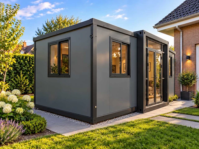 Rhino houses 18 m2 slaapkamer, badkamer en keuken tiny house - afbeelding 2 van  3