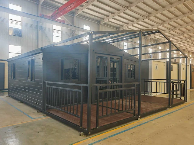 Rhino houses 20ft balcony zwart tiny house - afbeelding 4 van  22